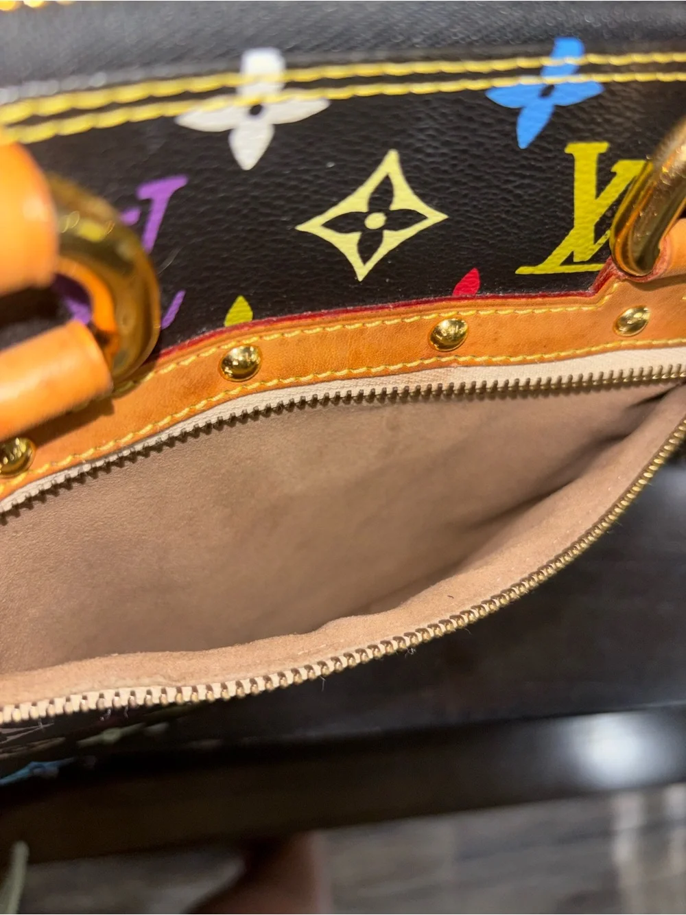 Louis Vuitton Black Murakami Rita Multicolor Monogram Shoulder bag